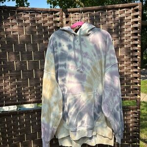 Urban Outfitters Tie-Dye Hoodie - Purple, Yellow, Cream